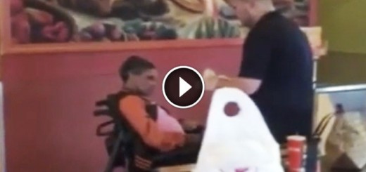 Fast Food Worker’s Act Of Kindness Towards Disabled Customer Caught On Video
