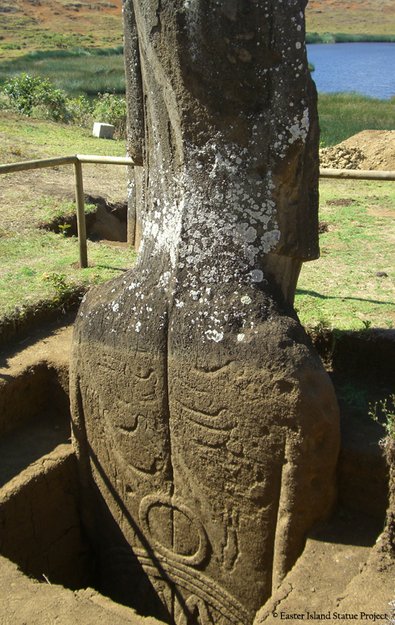 Easter Island Statues With Bodies