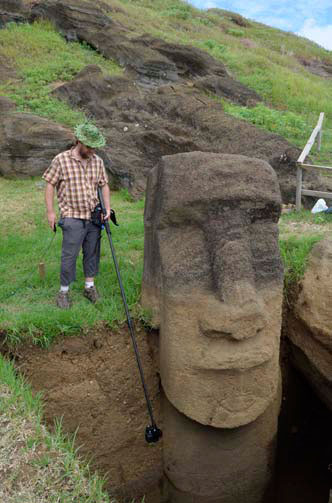 Easter Island Statues With Bodies