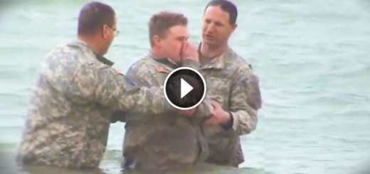 soldier gets baptized euphrate-iraq